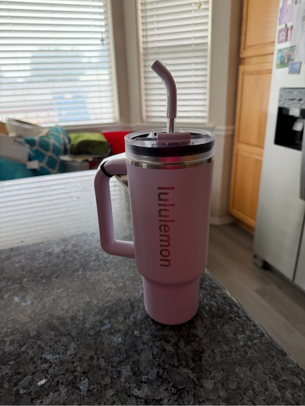 Lululemon Insulated Lavender Travel Tumbler with Straw